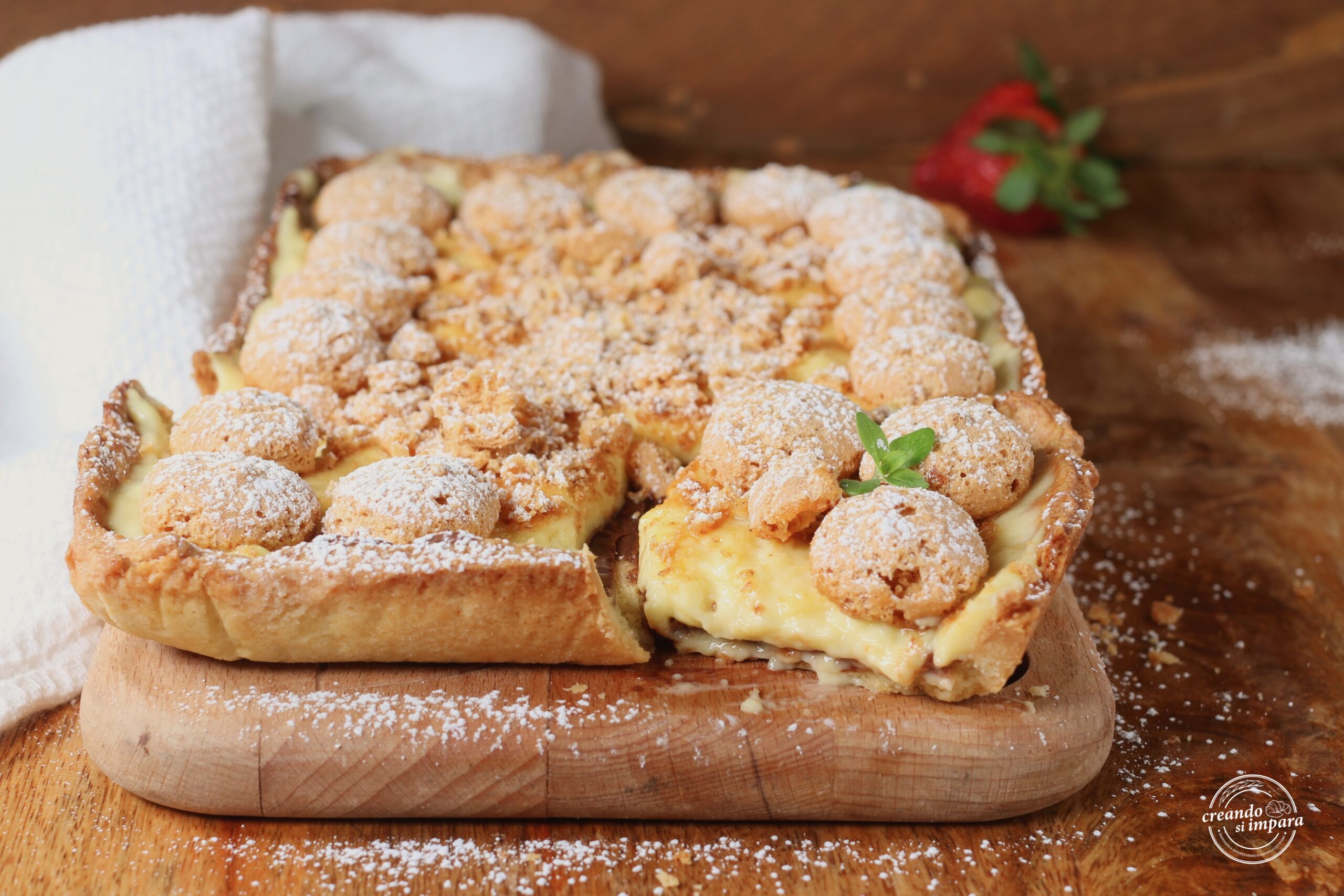 Torta de creme de Nutella e amaretti