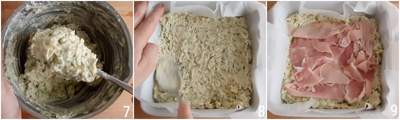 torta de abobrinha e ricota recheada com presunto cozido e queijo receita saborosa il chicco di mais 3 fazer a primeira camada