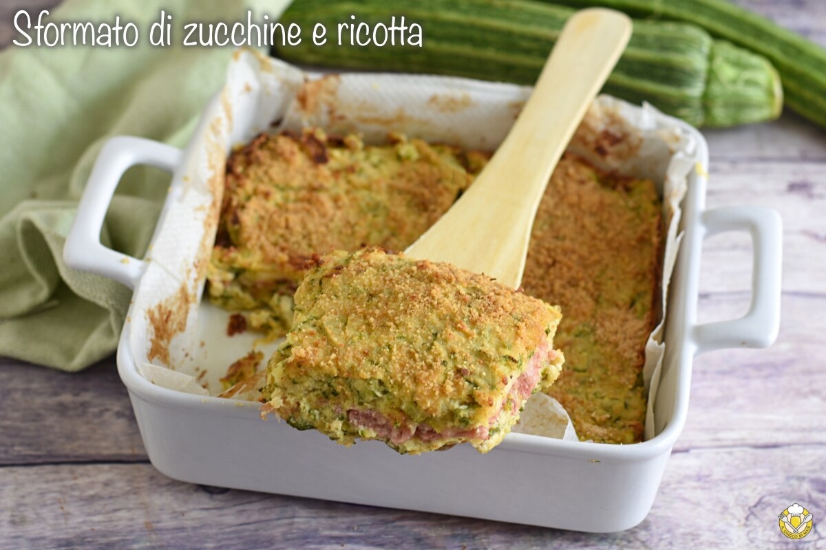 Torta de abobrinha e ricota recheada com presunto e queijo