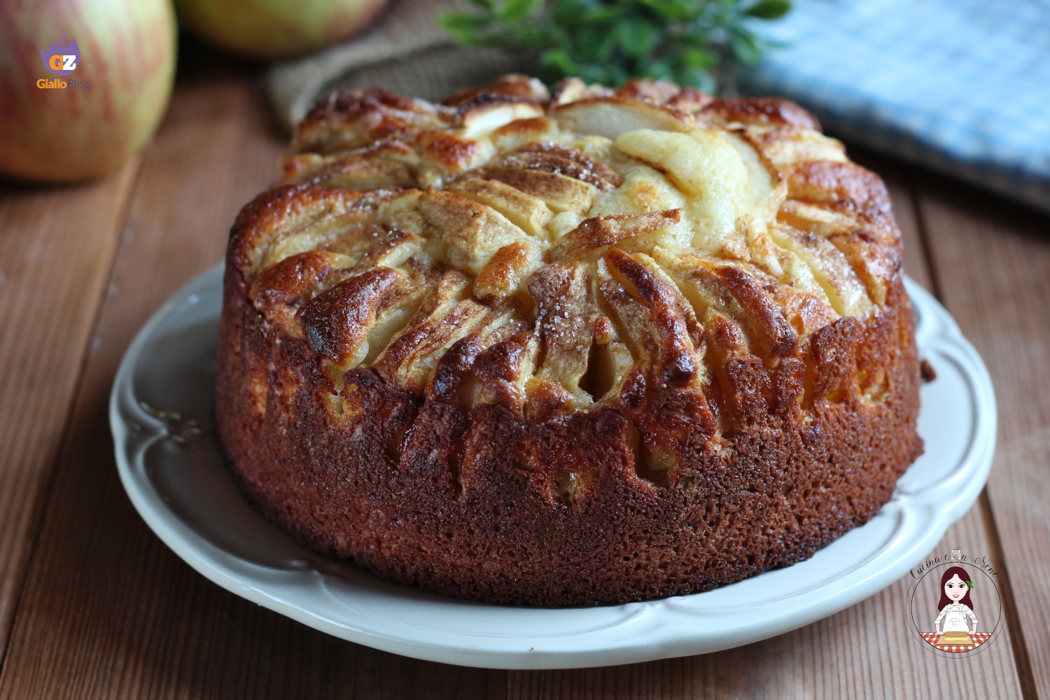 Torta de maçã com iogurte grego