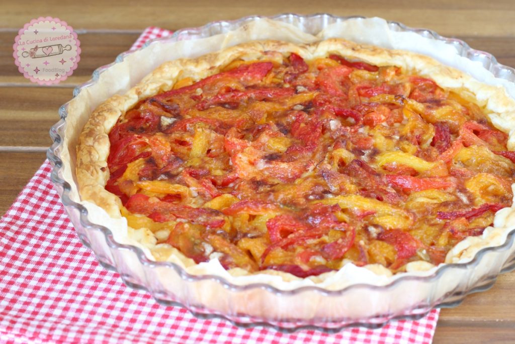 torta folhada com pimentões