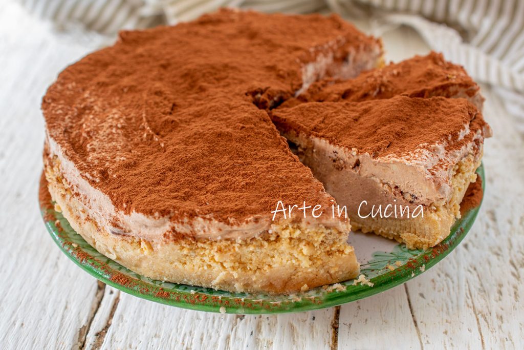 Torta fria com ricota ao café