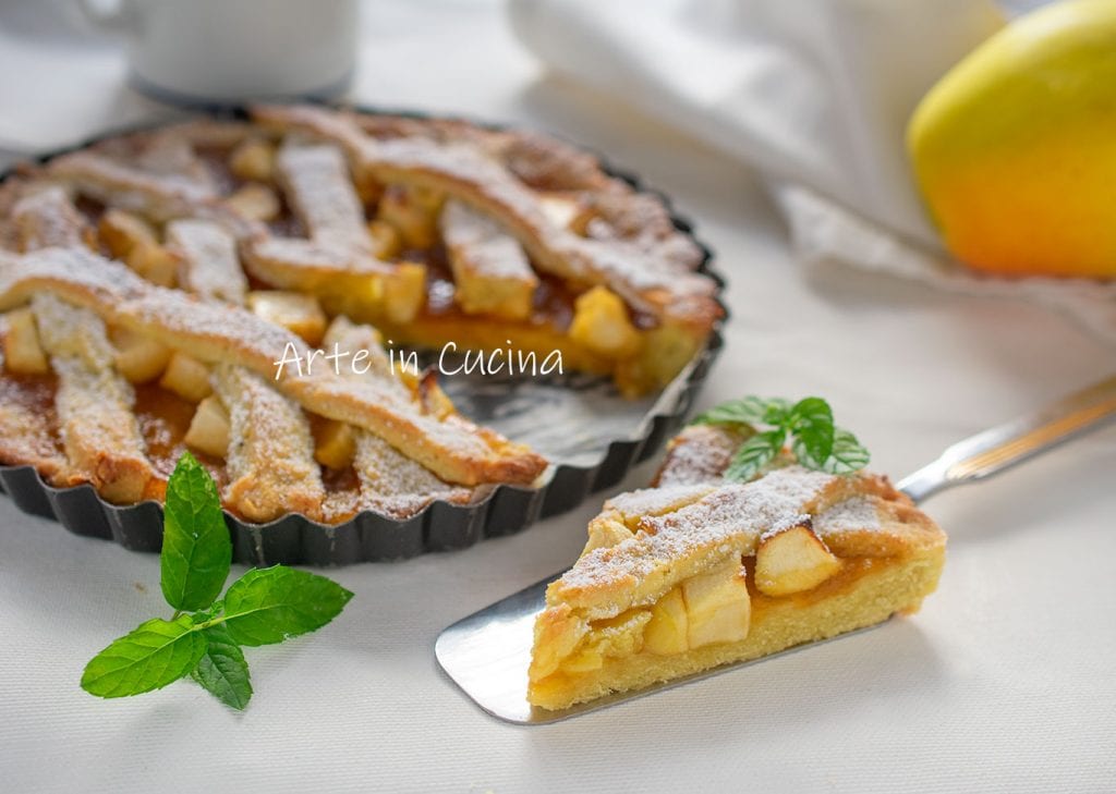 Torta macia sem manteiga de maçã e geleia