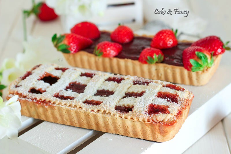 Torta de ricota e morangos