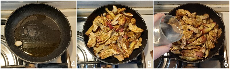 torta salgada com alcachofras e linguiça receita para páscoa e pasquetta com massa brisé il chicco di mais 2 refogar as alcachofras