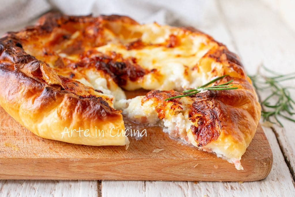 Torta salgada rápida ricota e presunto