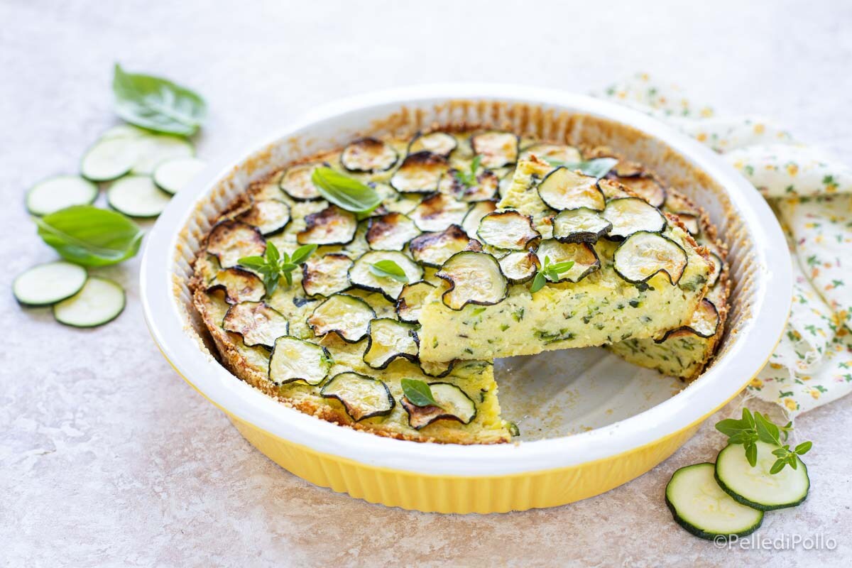 Torta de abobrinha com batatas e ricota