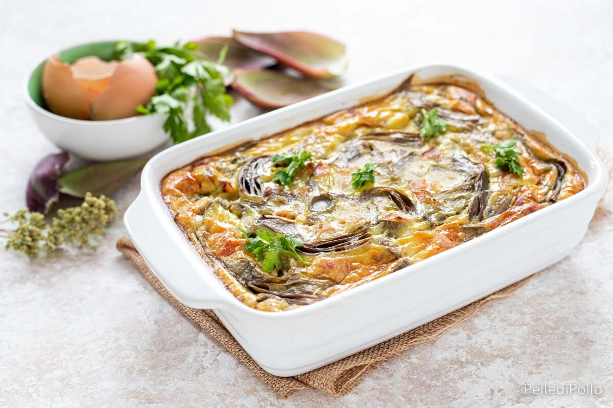 Torta de alcachofras ao forno