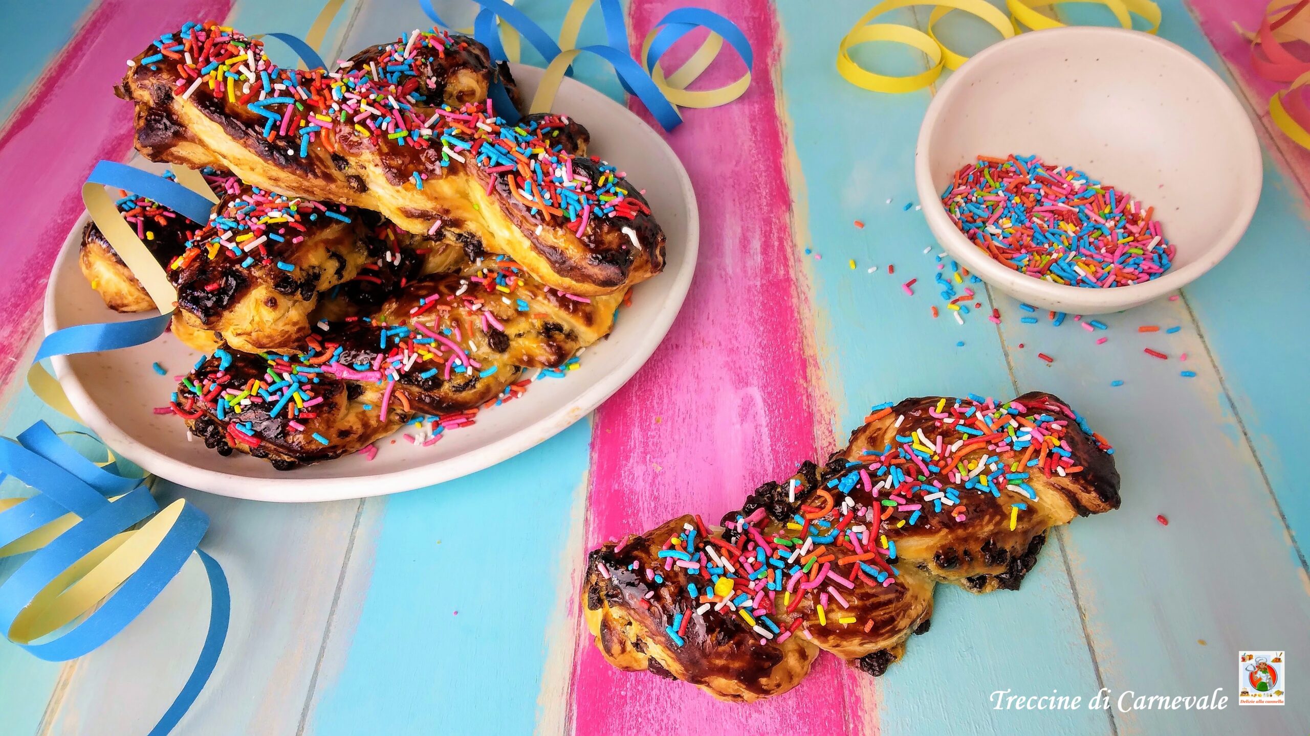Trancinhas de Carnaval com creme