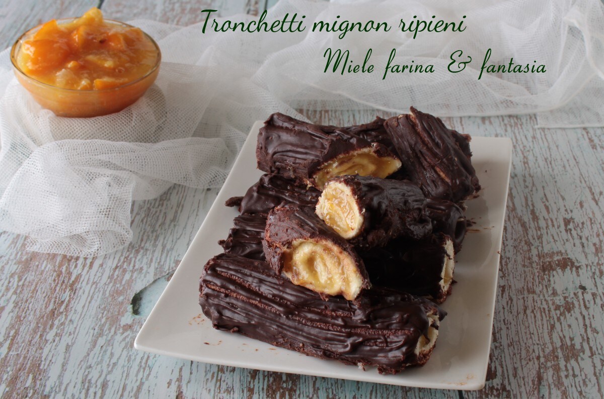 Troncos mignon doces recheados