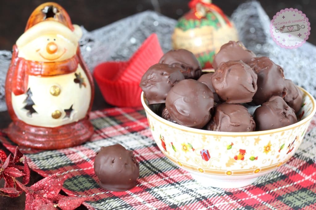 trufas com chocolate e ricota
