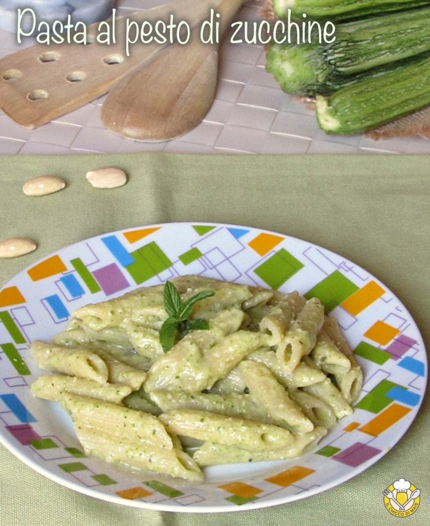 v2_ macarrão ao pesto de abobrinha cremoso leve com amêndoas e abobrinha cozida o chicco di mais