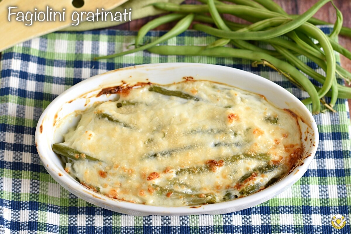 Vagem gratinada com molho bechamel