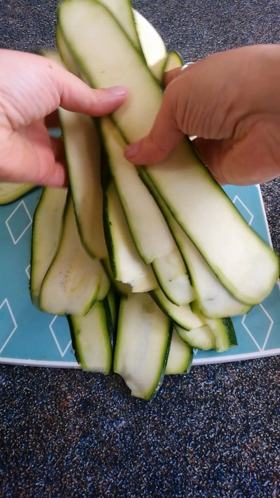 Fatias de abobrinha