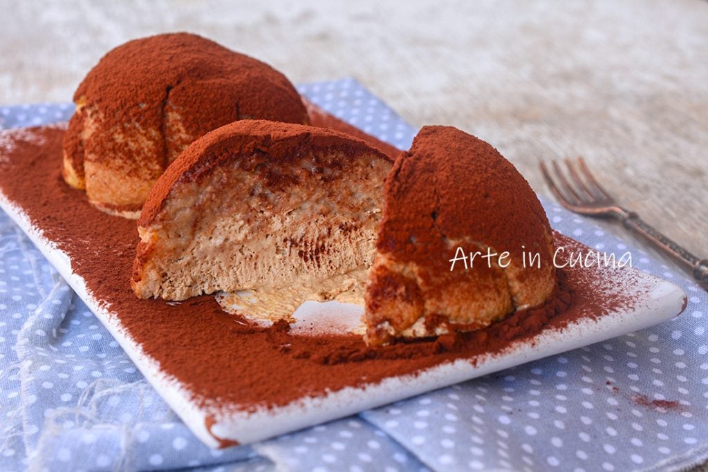 Zuccotto de café individual com pavesini