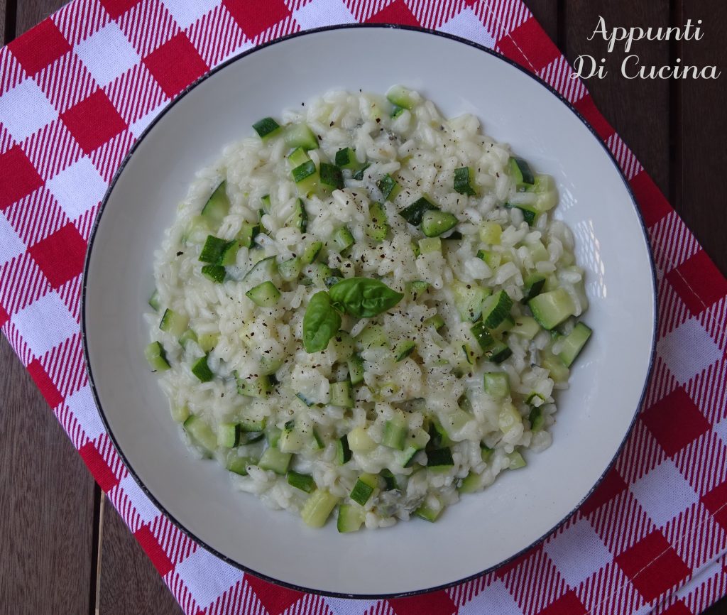Risoto de abobrinha e gorgonzola