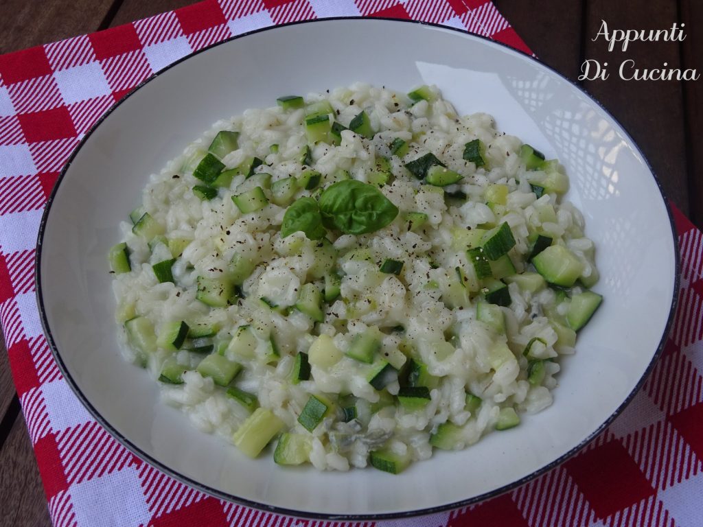 Risoto de abobrinha e gorgonzola