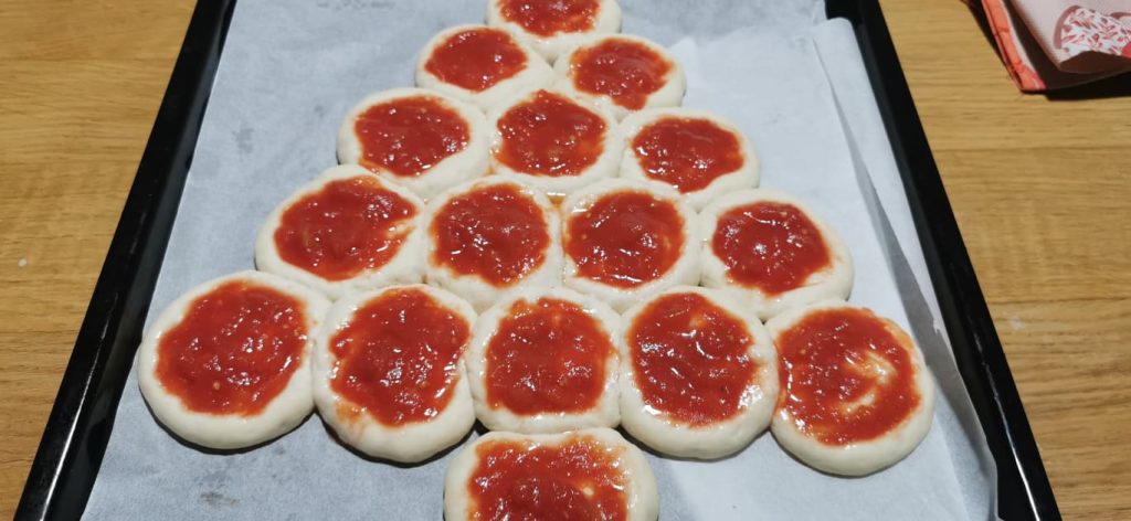 Árvore de Mini Pizzas