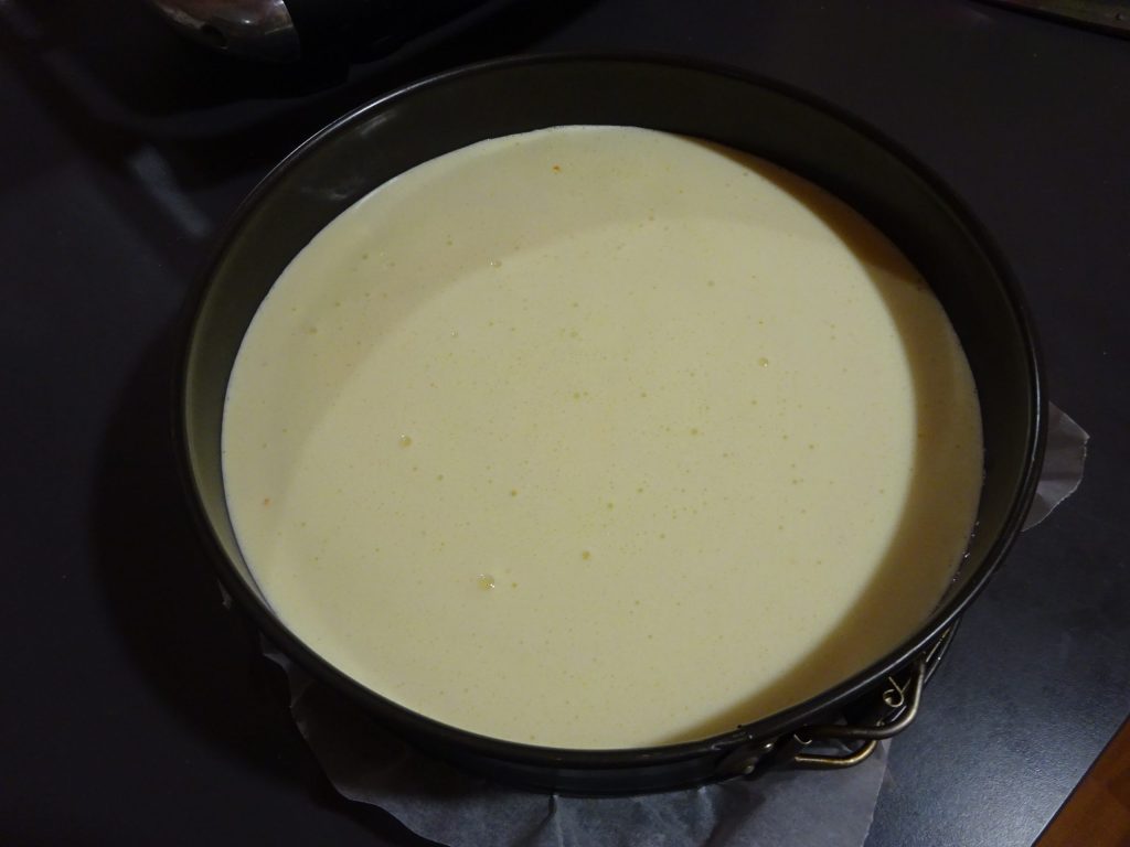 cheesecake assada com laranja e mascarpone