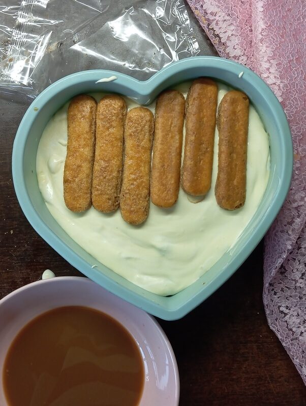 Tiramisù em forma de coração