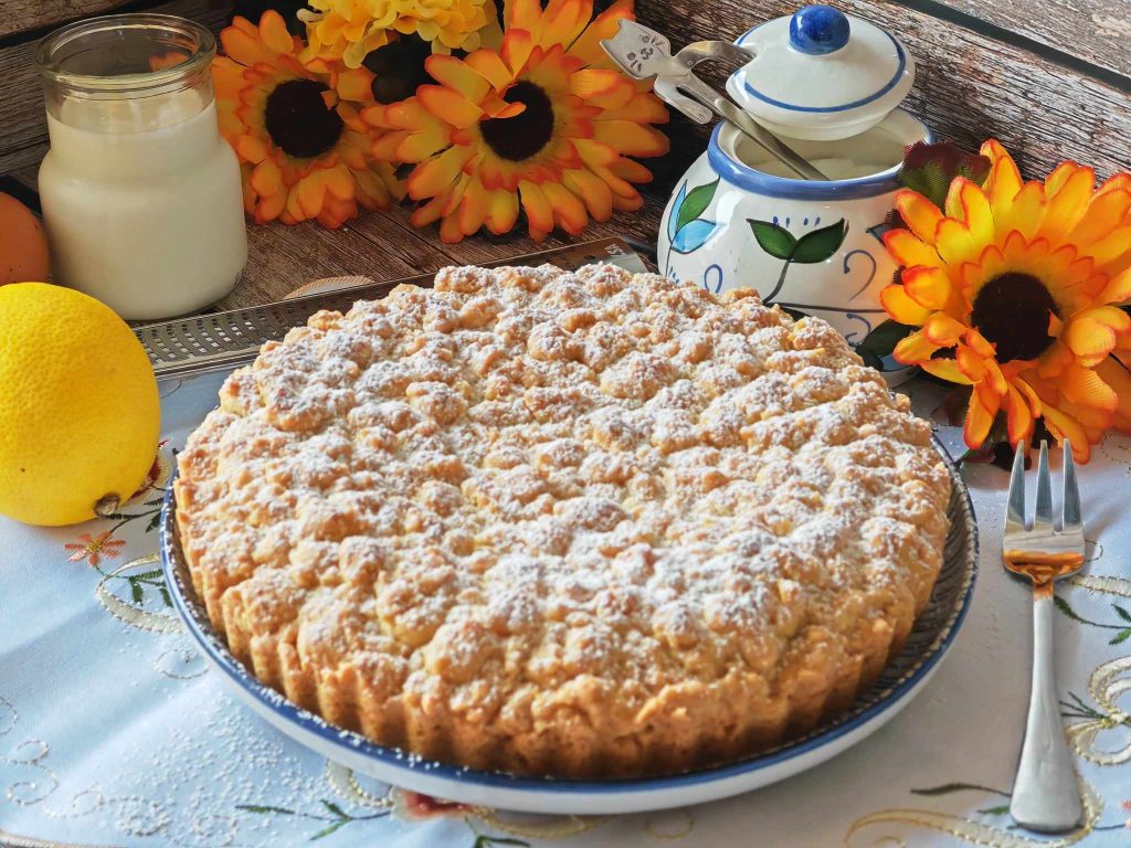 Torta Esfarelada com Creme de Confeiteiro