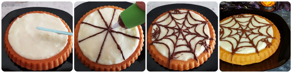 decoração torta de teia de aranha