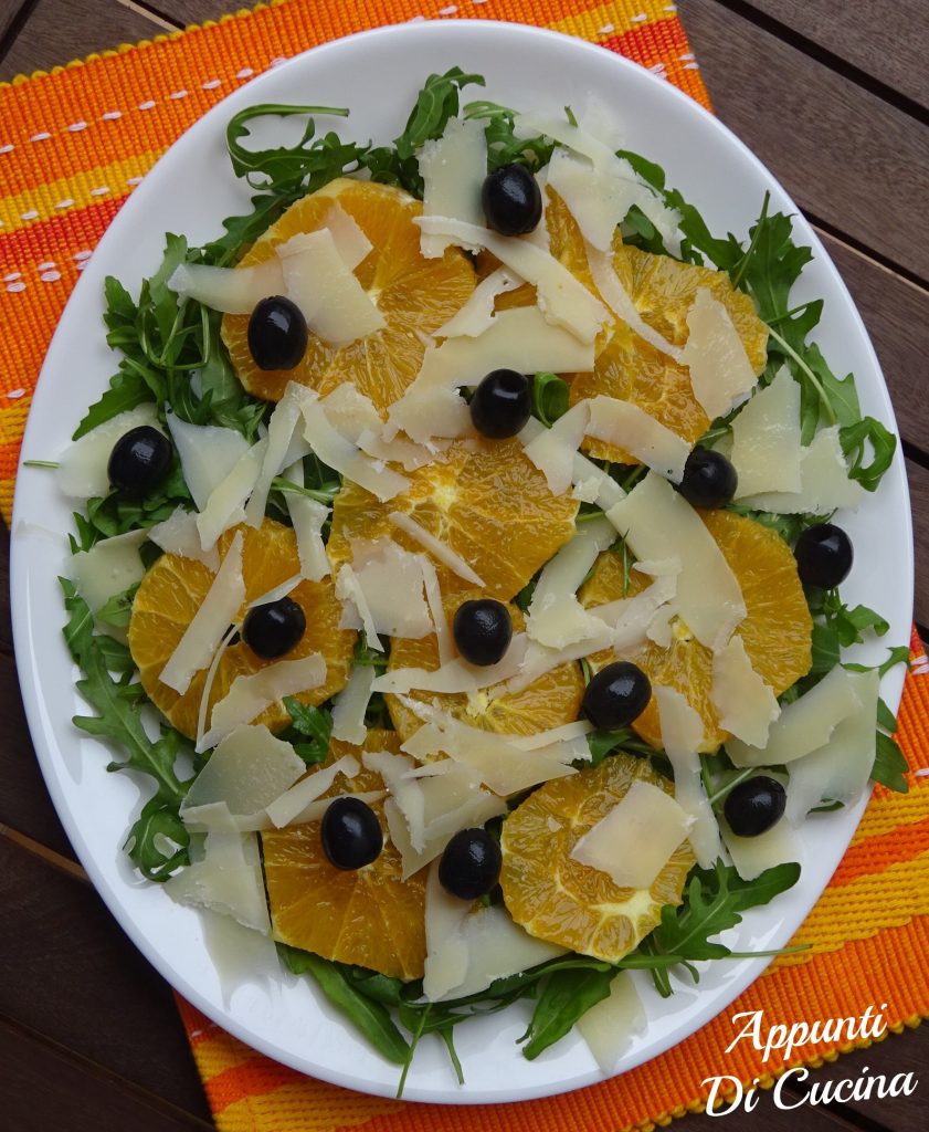 Salada de rúcula e laranja