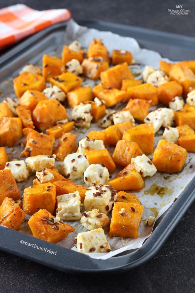 Abóbora com feta assada