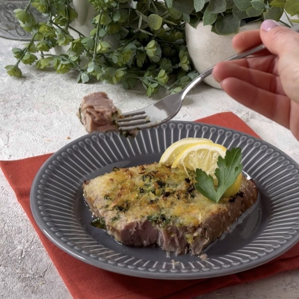 Atum na fritadeira elétrica