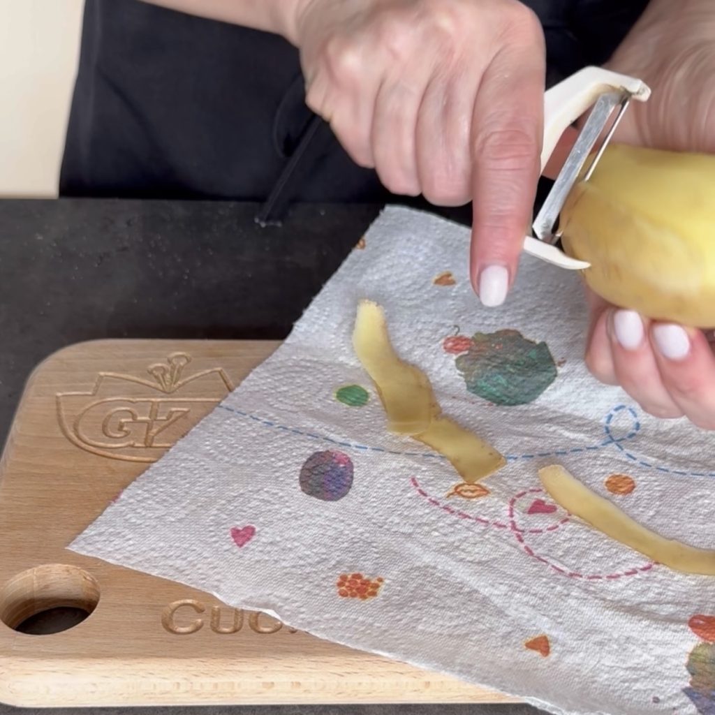 Berinjelas e batatas assadas