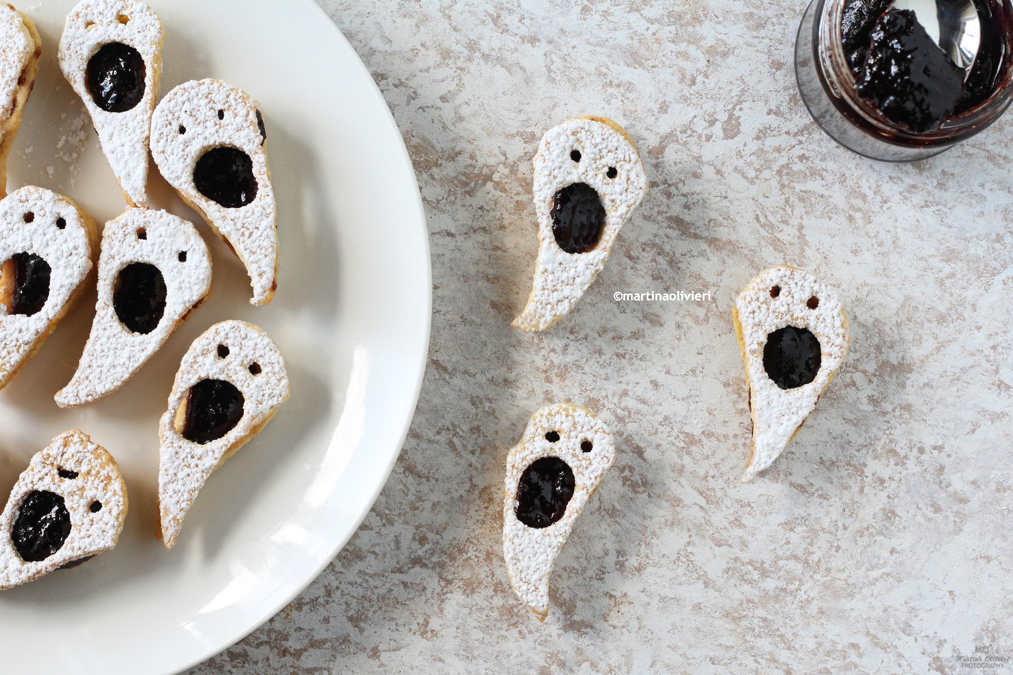Biscoitos fantasminhas de Halloween