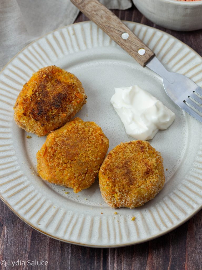 Bolinhos de Lentilhas e Cenouras