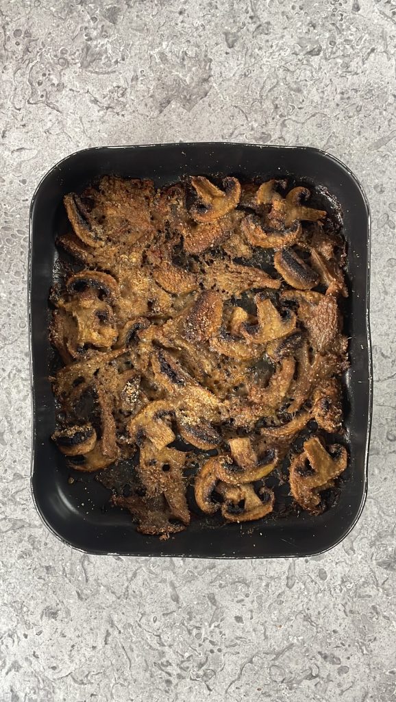 Cogumelos com parmesão