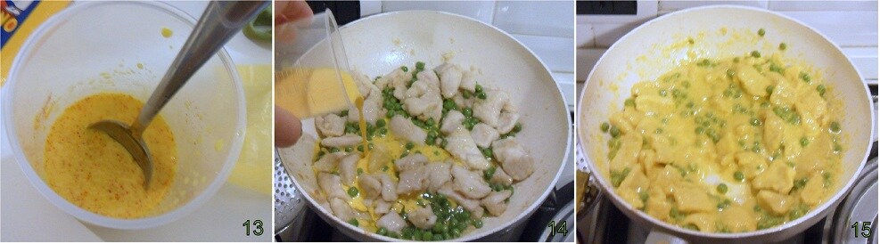 Pedaços de frango ao açafrão com ervilhas 5