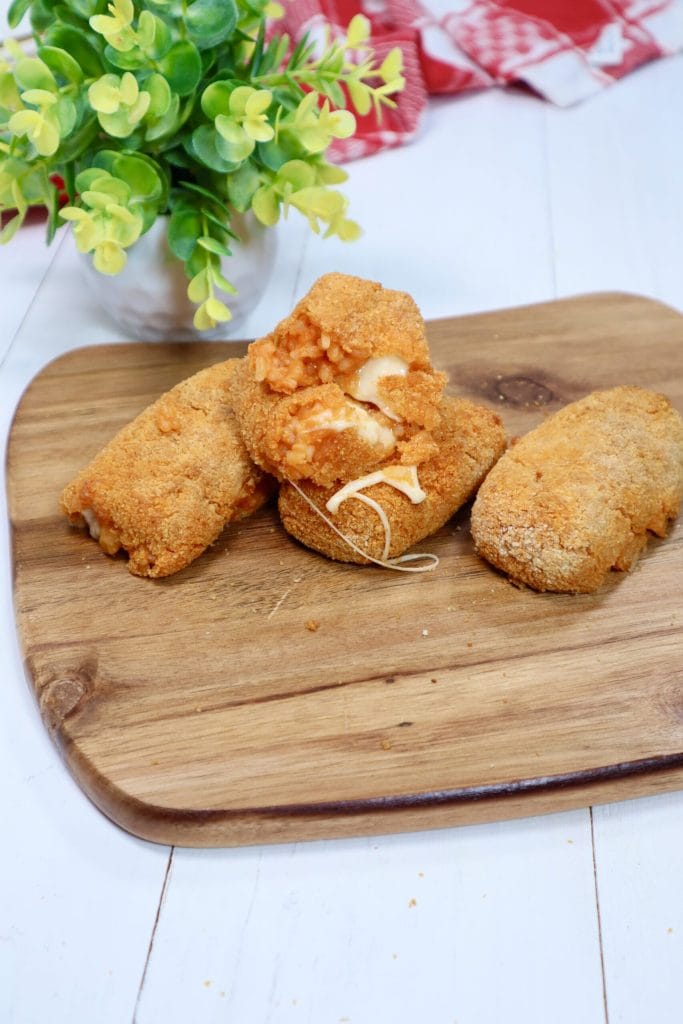 Croquetes de Arroz com Queijo na Airfryer