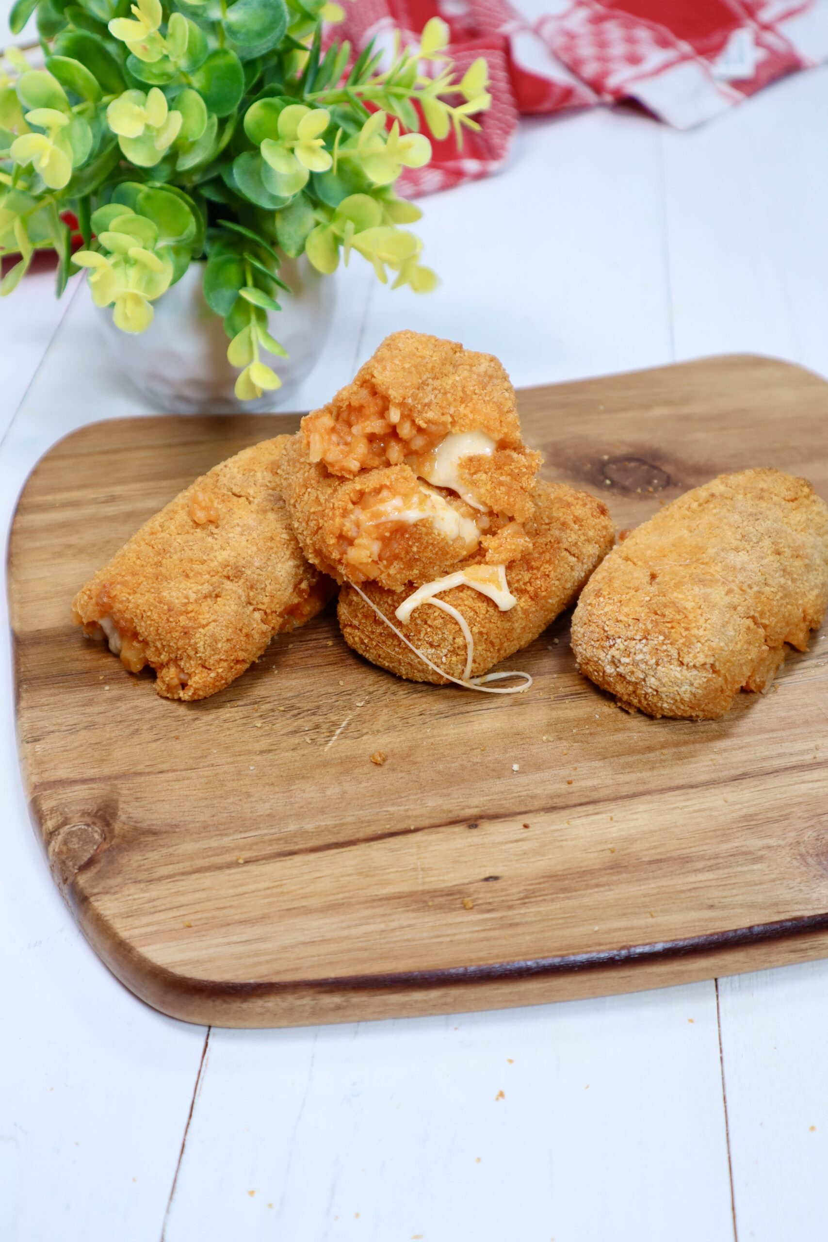 Croquetes de Arroz com Queijo na Airfryer