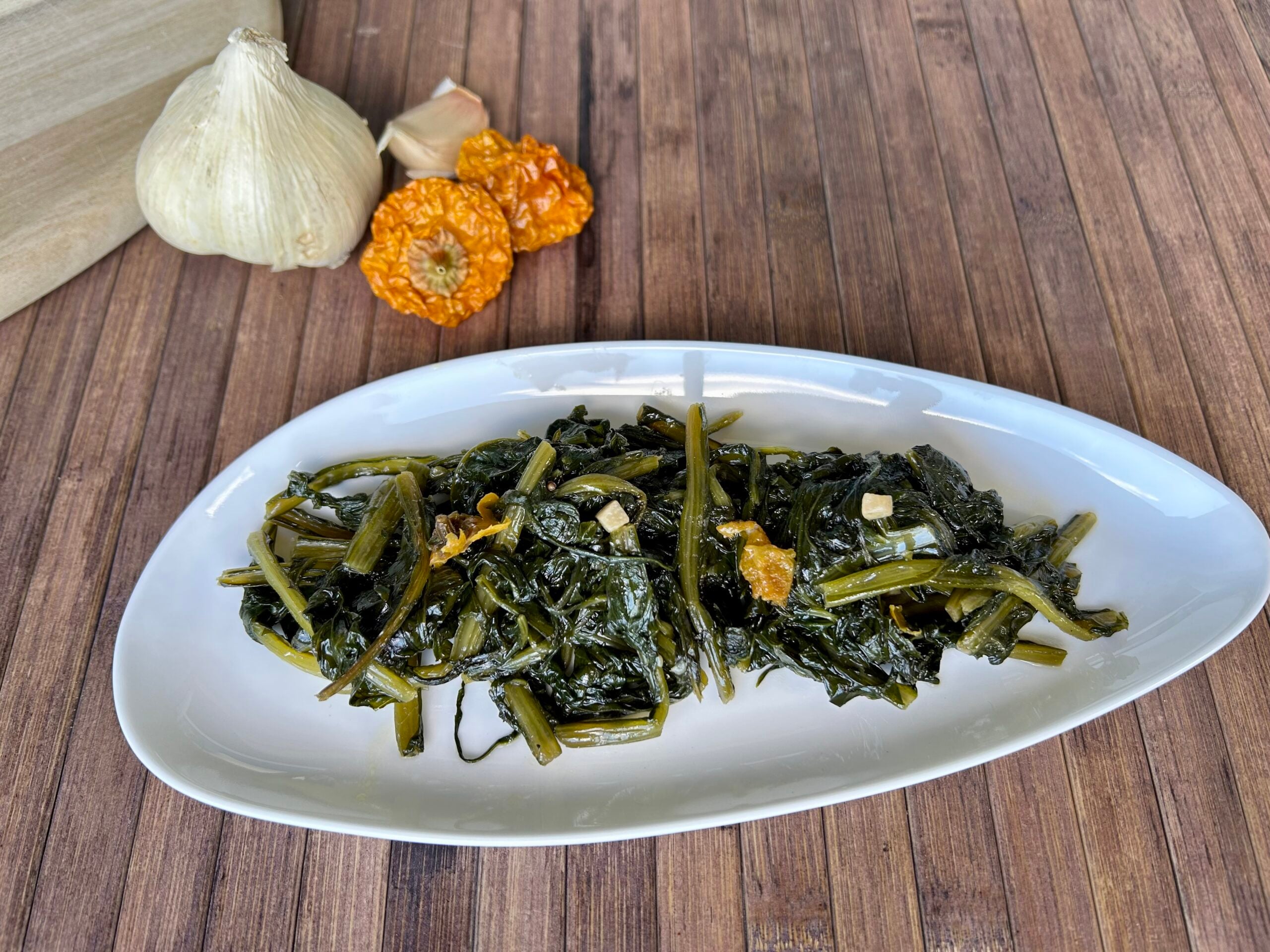 Chicória diretamente na panela