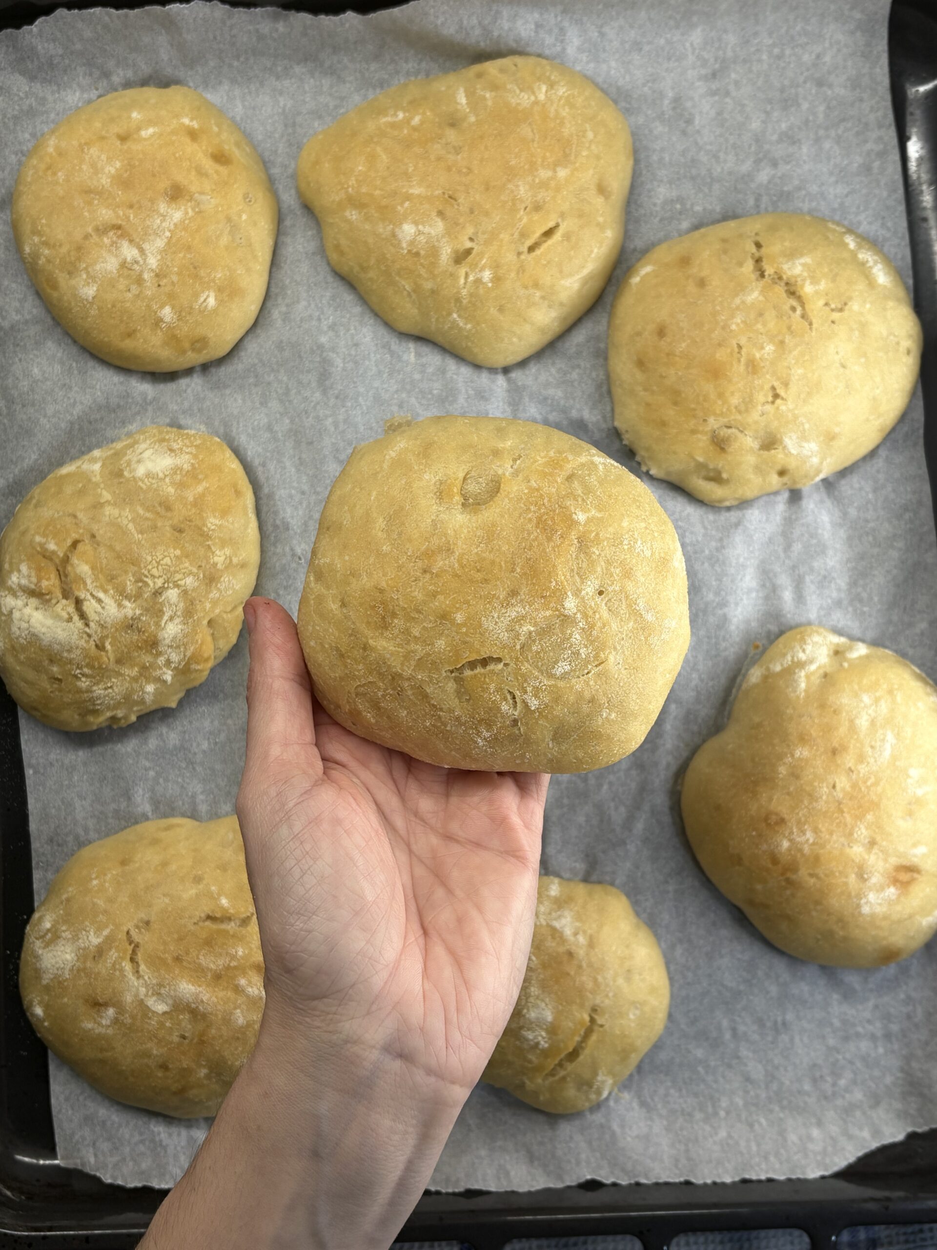 PÃES DE SÊMOLA SEM AMASSAR, RAPIDÍSSIMOS