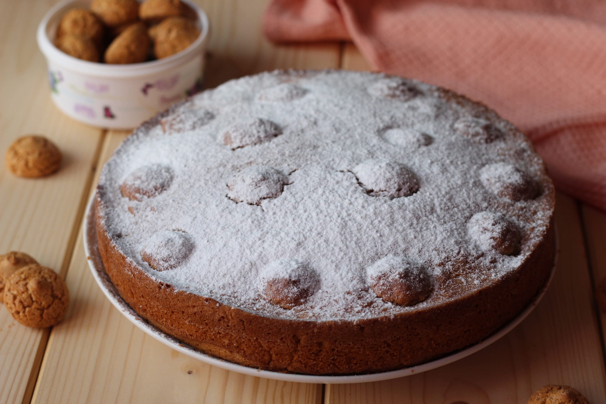 Bolo de café e amaretti