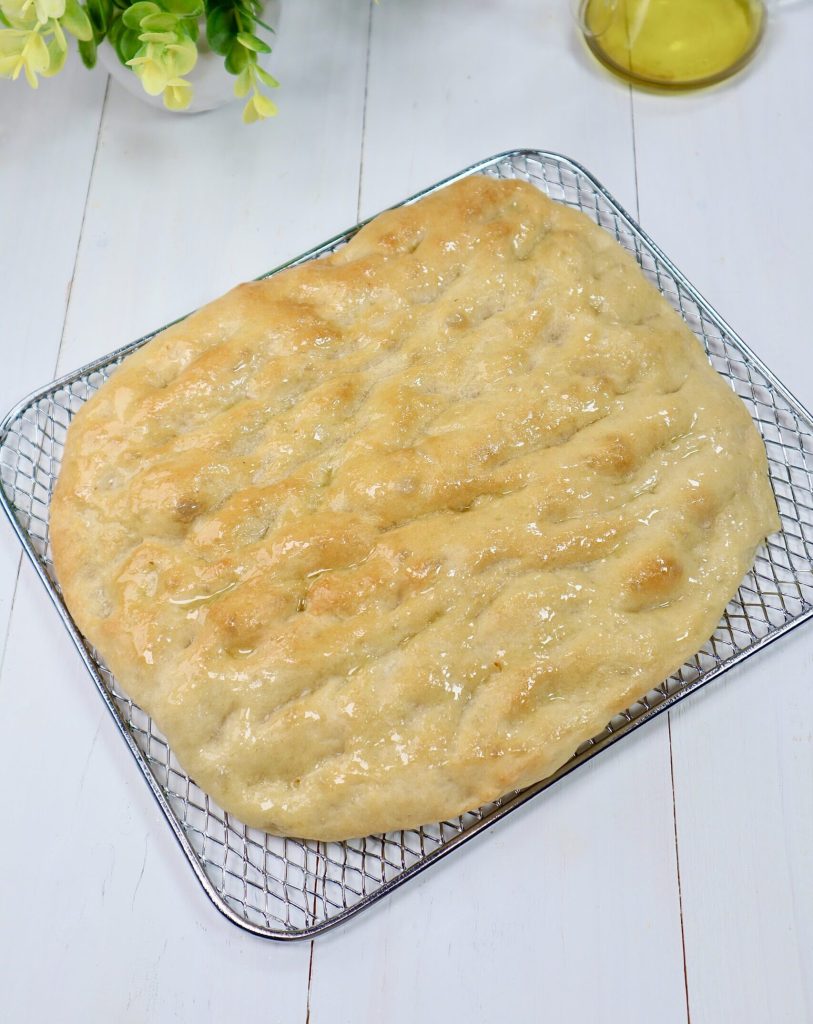 Focaccia fácil na fritadeira a ar