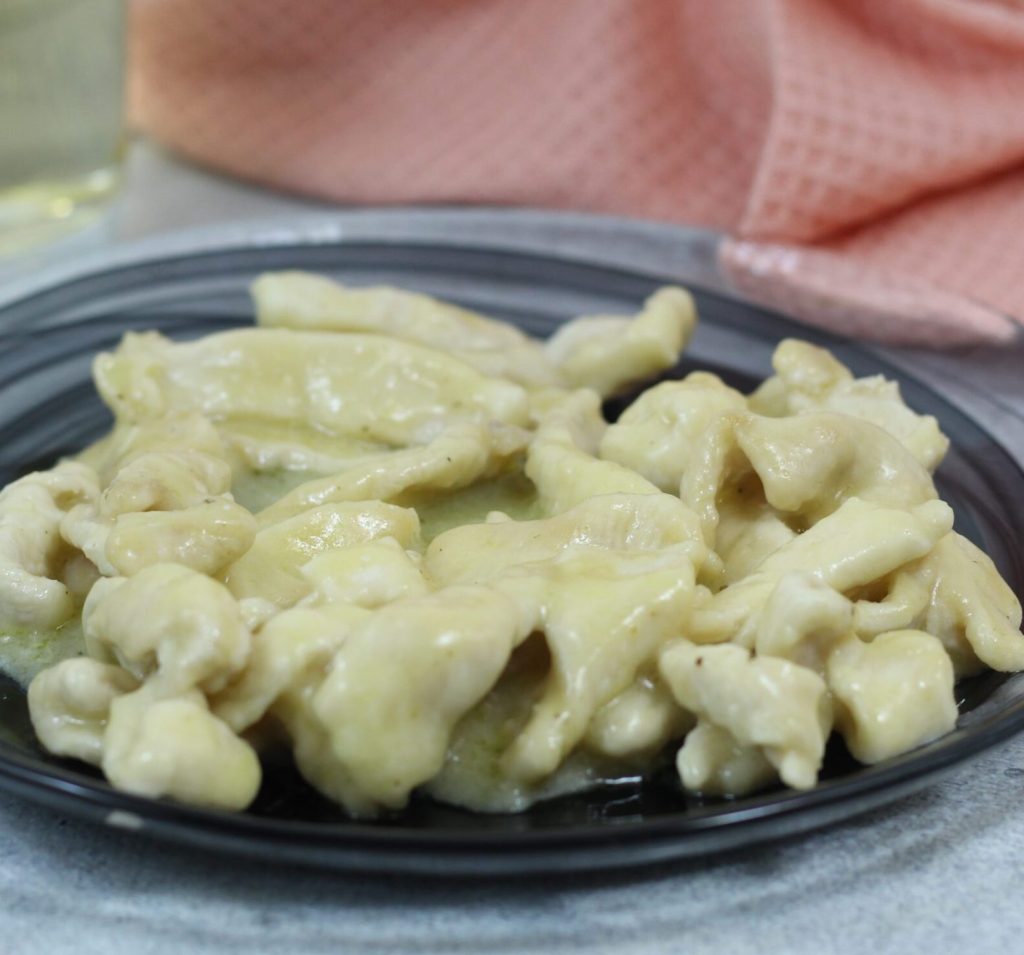 tirinhos de frango ao vinho branco