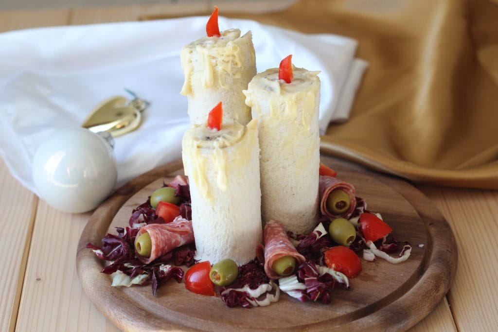 velas de natal de sanduíche