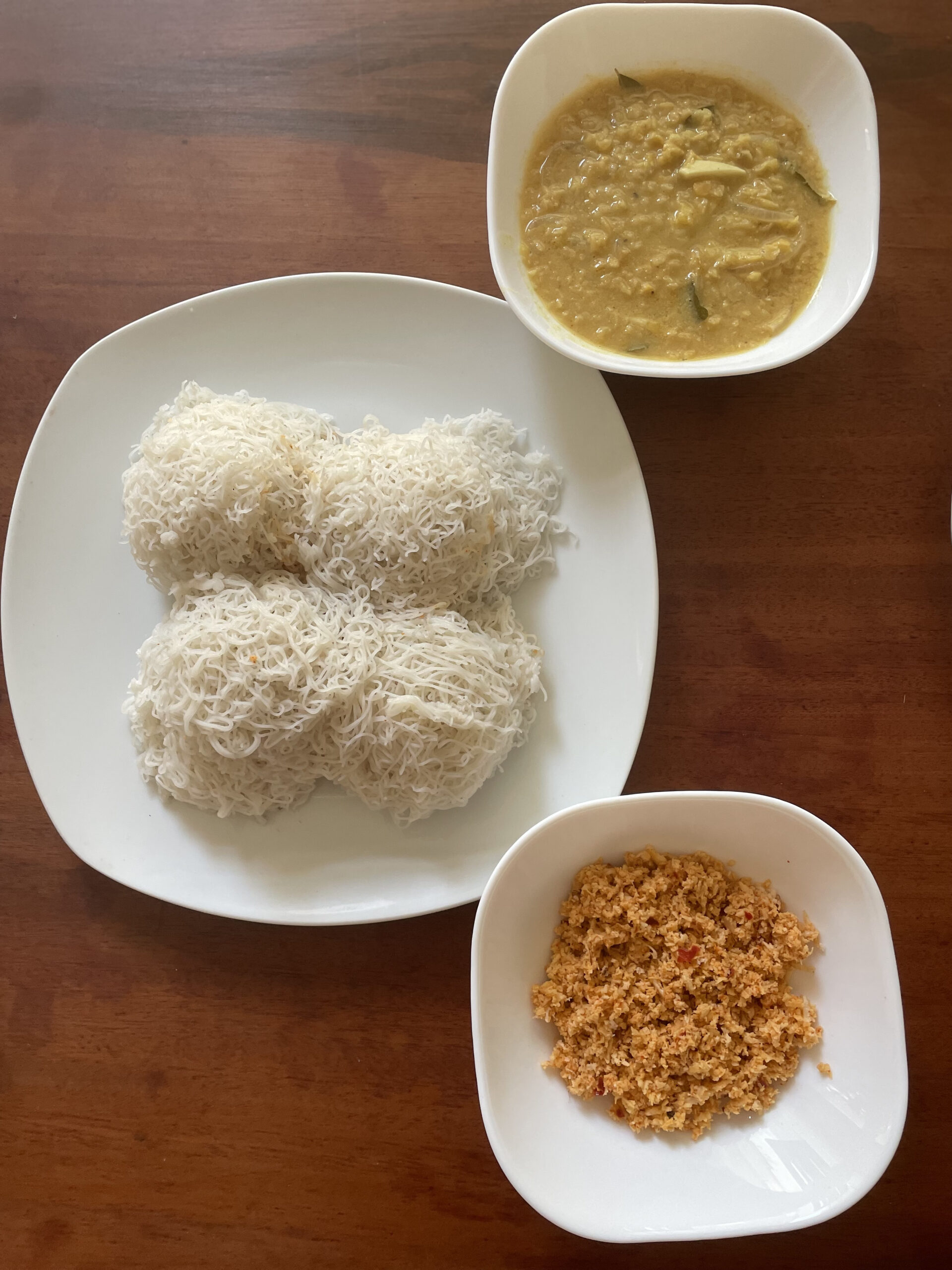 Idiyappam, finos noodles de arroz