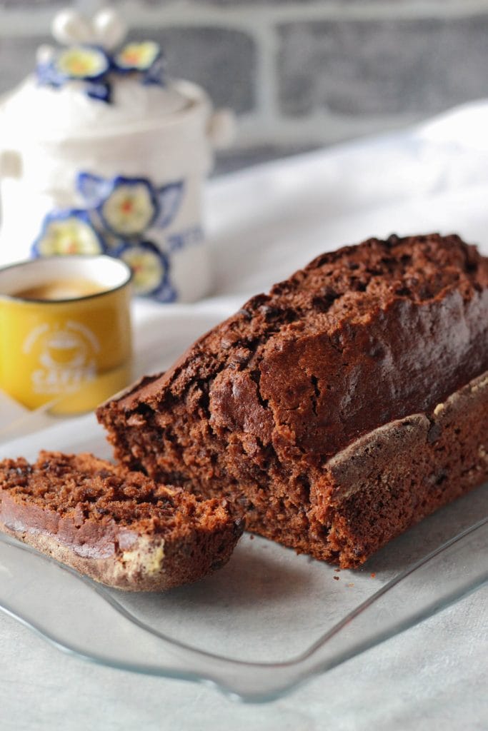banana bread de cacau sem manteiga