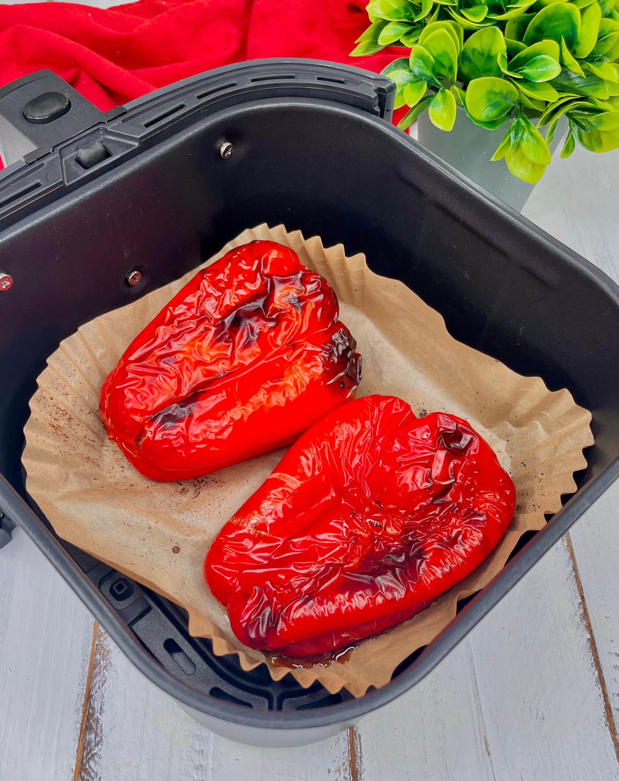 Pimentões assados na fritadeira a ar