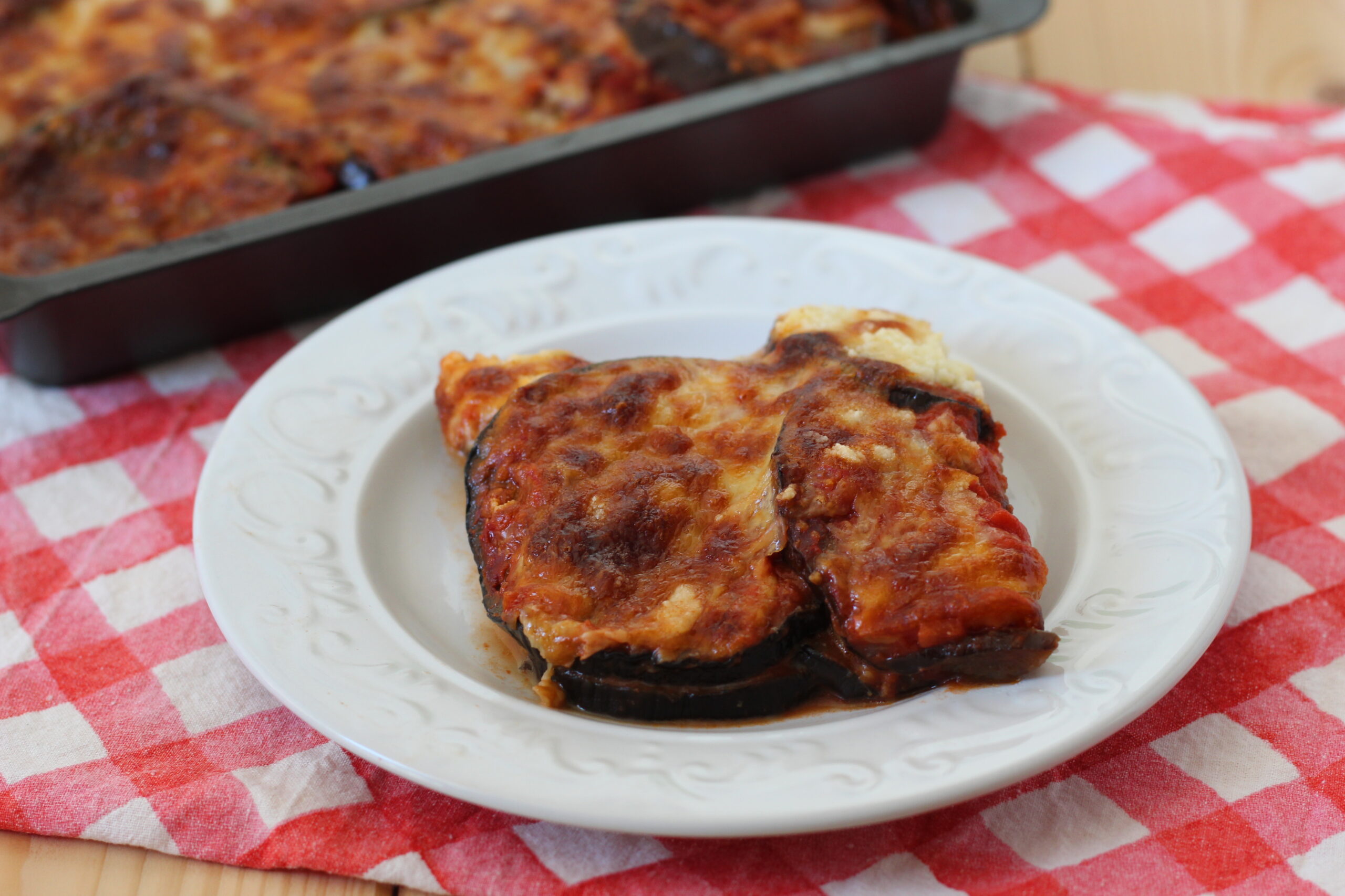 Parmegiana de berinjela grelhada