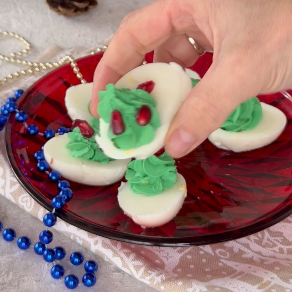 Ovos cozidos árvore de Natal