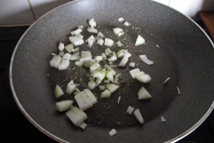 Panquecas com radicchio e cogumelos veganas preparação, Mangia senza Pancia