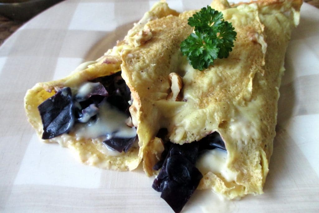 Panquecas com repolho roxo e nozes, Mangia senza Pancia