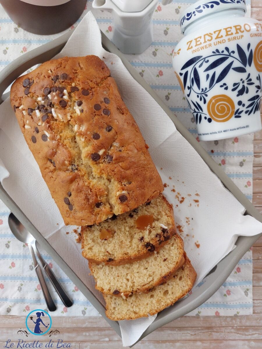 Plumcake Gengibre Cristalizado e Gotas de Chocolate